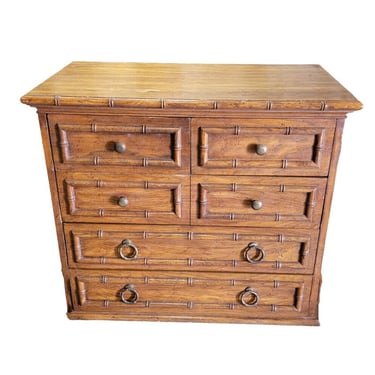 Faux Bamboo 5 Draw Dresser / Chest American of Martinsville 