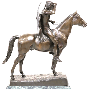 Bronze Sculpture, After C.E. Dallin (1861-1944) 'THE SCOUT', Vintage / Antique!