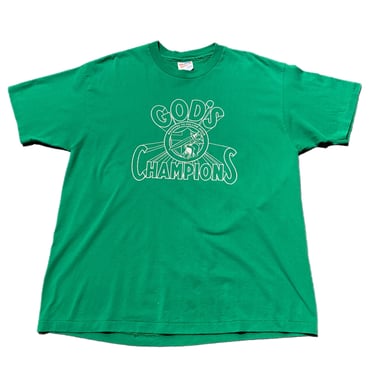 (XL) Green God's Champions T-Shirt 070722 RK