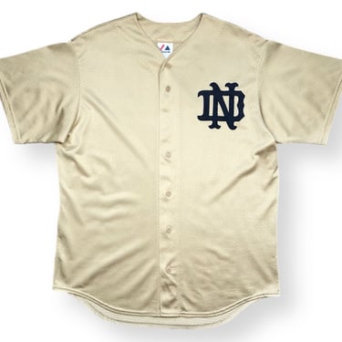 Vintage 90s Majestic Notre Dame University Baseball Made in USA Jersey Size Large/XL 