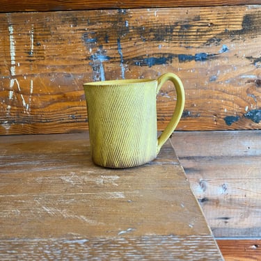 Mug - Yellow with Combed Texture 