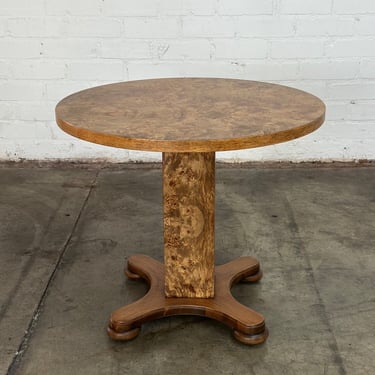 Burl wood and Walnut Side Table 