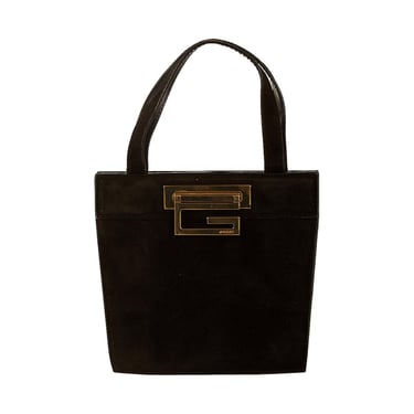 Gucci Black Suede Mini Top Handle Bag