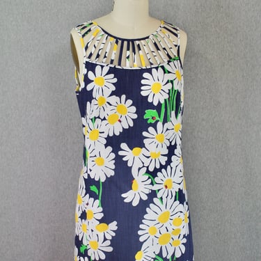 Vintage Lilly Pulitzer Daisy Print Sheath Dress - Size 8 