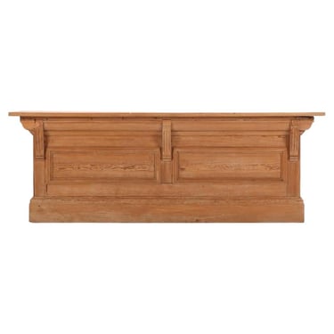 A French pine store counter, C. 1890.