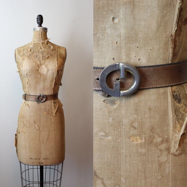 1990s GUCCI designer leather belt small medium | new summer 