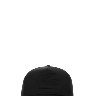 Etro Women Black Satin Baseball Cap