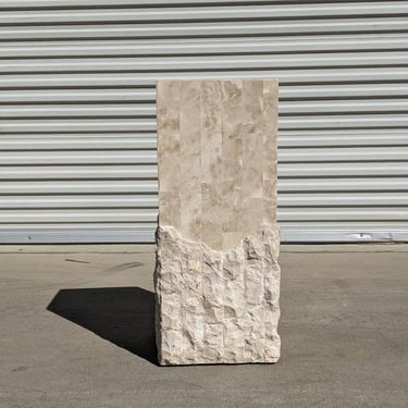 Vintage Postmodern Tesselated / Mactan Stone Pedestal | Plant Stand | Unique | post modern | MCM | Mid Century | Mint Condition 