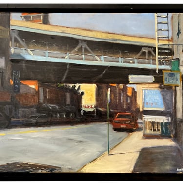 Pete Sinjin | "Subway Overpass" Framed