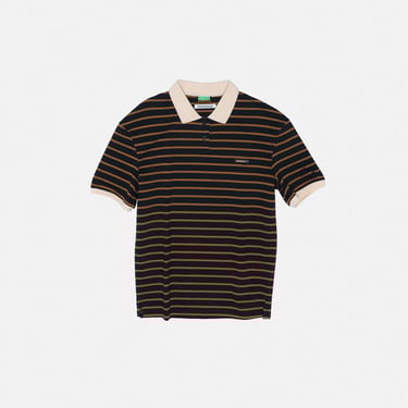 Black &amp; Brown Contrast Short Sleeve Polo