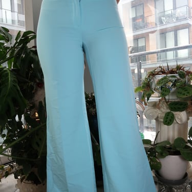 Vintage 2000s Cache Aqua Blue Flare Pants