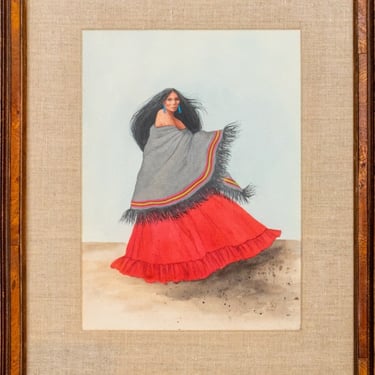 Sharon Ross Native American Woman Watercolor
