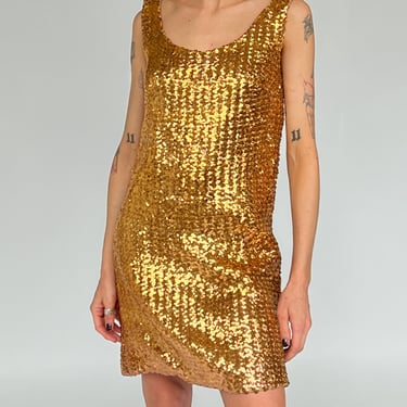 Gold Sequin Minidress (S)