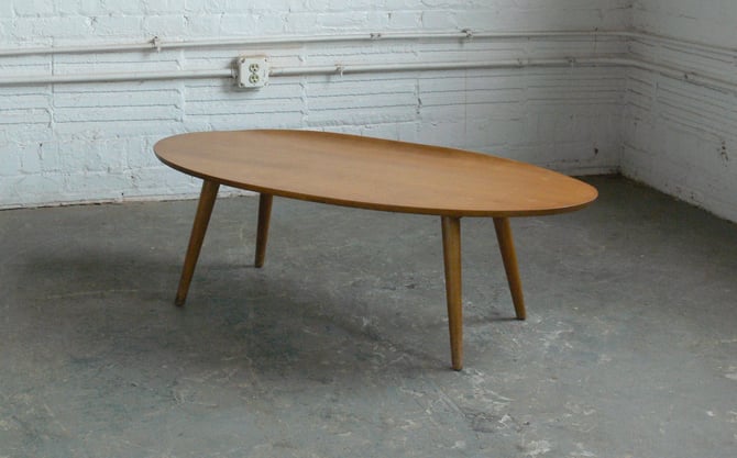 Vintage Russel Wright Surfboard Coffee Table for Conant Ball CoMod Kansas City MO