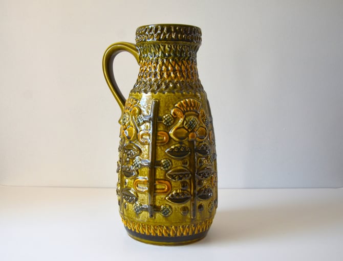 Large Vintage West German Art Pottery Vase by Bay Keramik, 259-40 