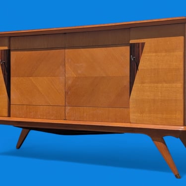 French Modern Lacquered Inlay Sideboard 