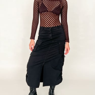 Black Cargo Skirt (M)