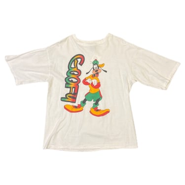 (XL) Vintage White Mickey Unlimited Goofy 3/4 Sleeve T-Shirt 031122 JF