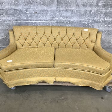 Cute Curved Back Midcentury Love Seat (Seattle)