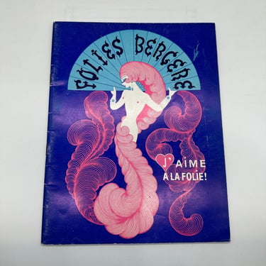 1971 Folies Bergère Starring Hélène Martini Vintage Cabaret Pamphlet by Erté 