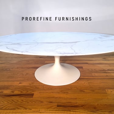 Mid Century Early Florence Knoll by Eero Saarinen Marble Top Coffee Table 