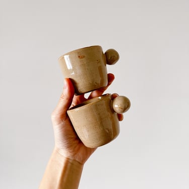 Anji Cup in Biscotti // Ceramic Espresso Mug 
