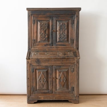 Provincial Canadian Carved Cabinet