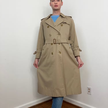 Vintage Burberrys classic trench coat with bucket hat 