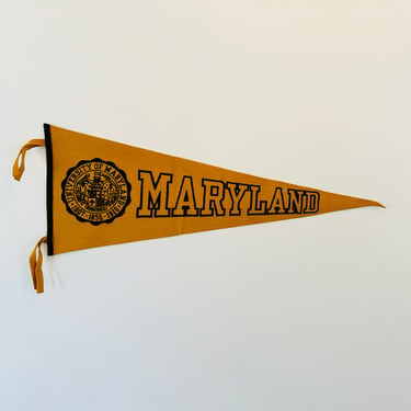 Vintage 1940s University of Maryland Pennant by Chicago Pennant Company Chipenco 