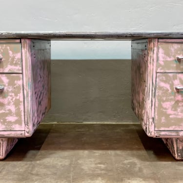 Pink Allsteel Bumper Top Desk