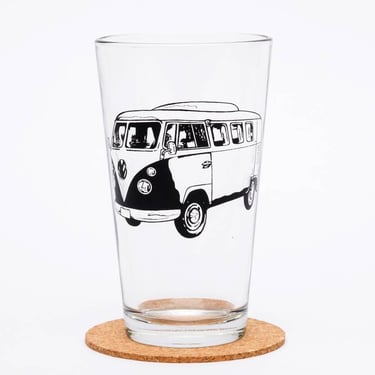 VW Bus Pint Glass