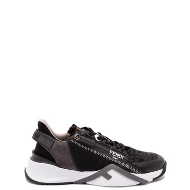 スニーカー FENDI Embroidered Fabric And Suede Sneakers Fendi Embroidered Fabric Sneakers | italist