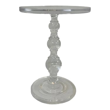 Modern Acrylic & Glass Round Side Table