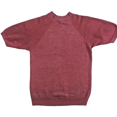 short sleeve sweatshirt / raglan sweatshirt / 60s sweatshirt / 1960s burgundy raglan sweatshirt short sleeve Small 