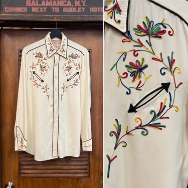 Vintage 1950's Size XL “California Ranchwear” Western Cowboy