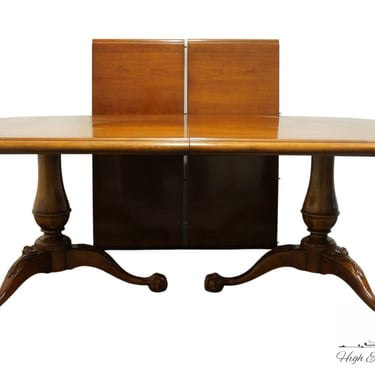 HIGH END Vintage Solid Walnut Traditional Style 121" Ball and Claw Double Pedestal Dining Table 850-315T 