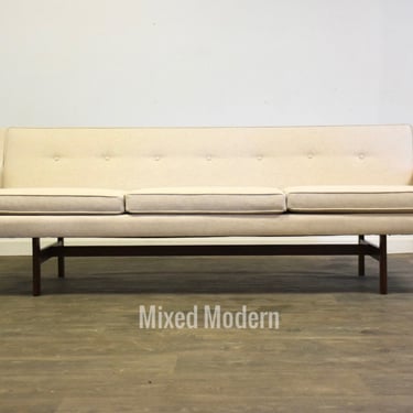 Mid Century Modern Beige Sofa 