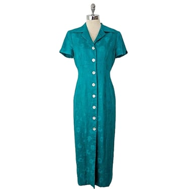 vintage 90's Maggy London linen structured dress (Size: 6)
