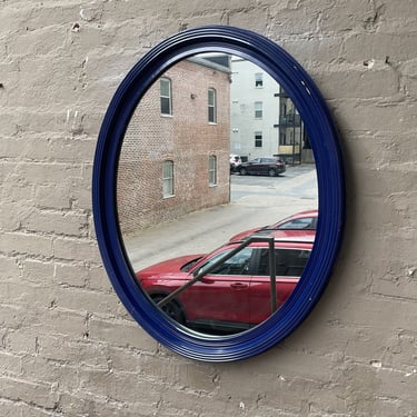 Blue Oval Mirror