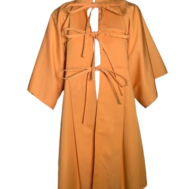 Bill Gibb Orange Pleated Tie Front Jacket