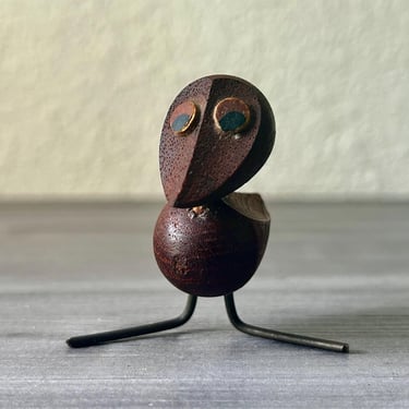 Vintage 1950S Mid Century Modern Denmark Teak Wood Bird Sculpture Jacon Hermann Style 