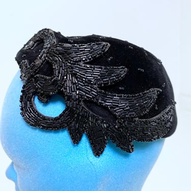Beaded Velvet Hat from The Chicago Burlesque Collection