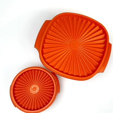 Vintage Orange Tupperware Servalier | Your Choice! Pitcher, Starburst Lidded Food Savers | Retro Kitchen Brady Bunch | MCM Kitchen 