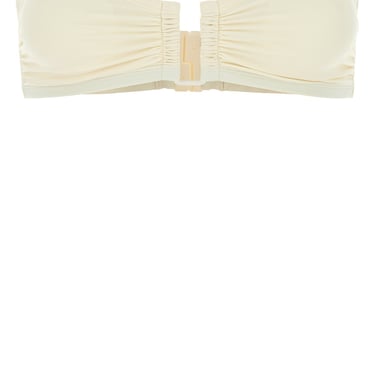 Eres Women Ivory Stretch Nylon Show Bikini Top