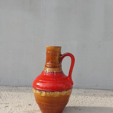 Ceramic Floor Vase, Vintage Glazed Floor Vase, KIL Liboje, Mid Century Floor Vase, Vintage Pottery, Home Decor, 60's 