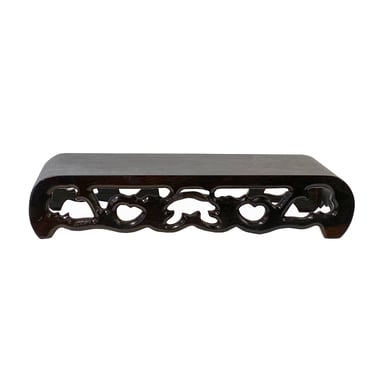 Dark Brown Wood Scroll Rectangular Table Top Stand Display Easel ws2795E 