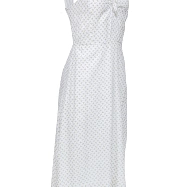 Faithfull the Brand - White Floral Sleeveless "Videlio"  Midi Dress Sz 6