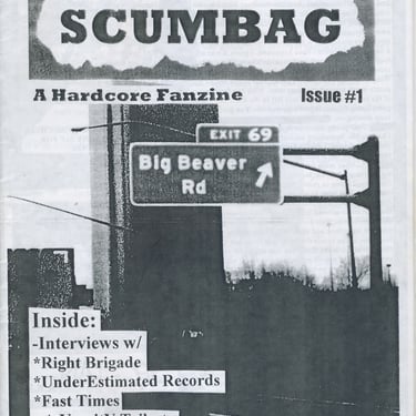 Vintage Scumbag "Hardcore" Fanzine Issue #1