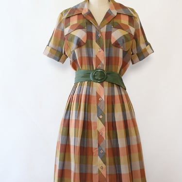 Strawstack County Fair Plaid Dress M/L