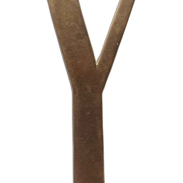 Small 7.75 Solid Brass Letter Y